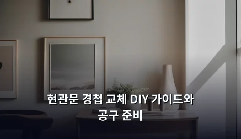 현관문 경첩 교체 DIY 가이드와 공구 준비