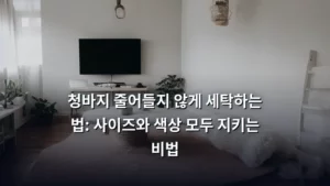 청바지 줄어들지 않게 세탁하는 법: 사이즈와 색상 모두 지키는 비법