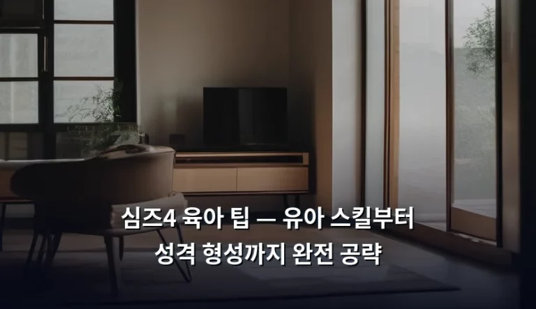 심즈4 육아 팁 — 유아 스킬부터 성격 형성까지 완전 공략