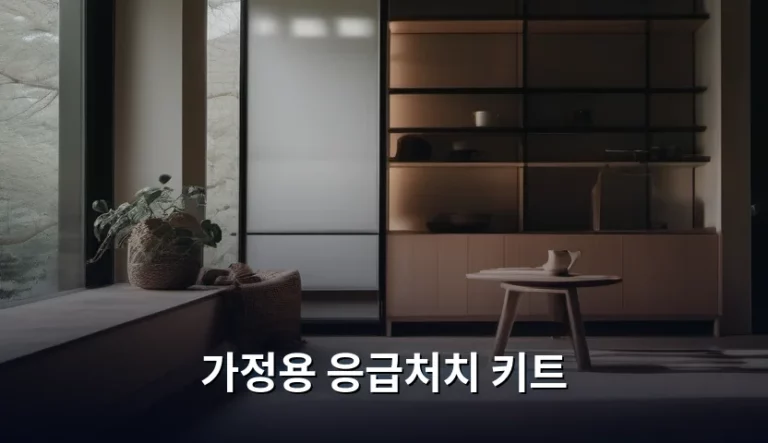 가정용 응급처치 키트 구성 방법과 관리 요령