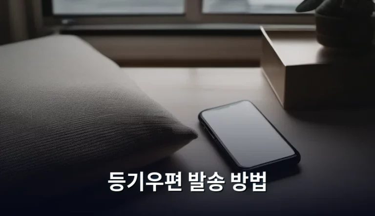 등기우편 발송 방법 및 주의사항 정리