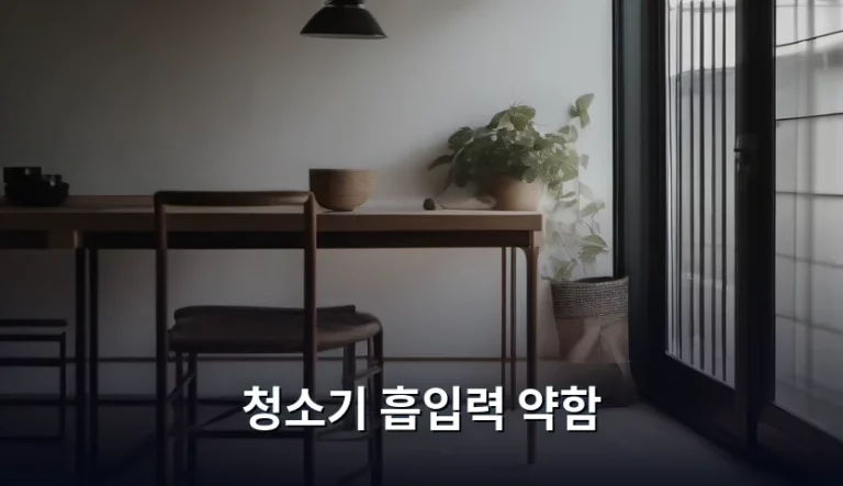 청소기 흡입력 약함 원인 해결 방법 가이드
