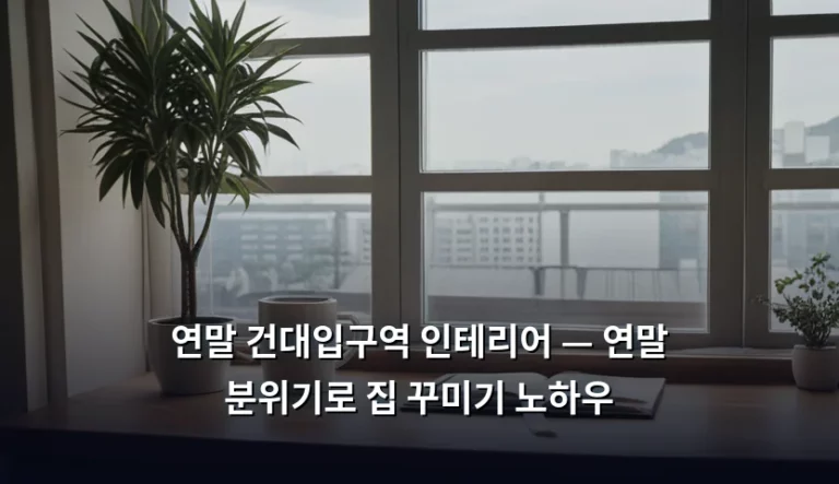 연말 건대입구역 인테리어 — 연말 분위기로 집 꾸미기 노하우