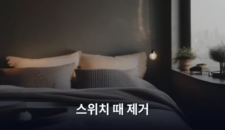 스위치 때 제거 및 깨끗한 관리 방법