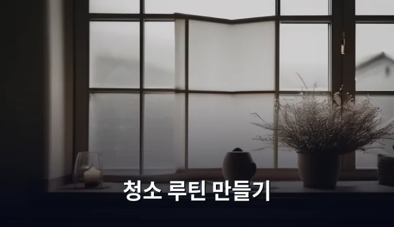 쾌적한 일상을 위한 청소 루틴 만들기 가이드