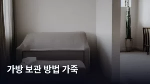 오래 쓰는 가죽 가방, 제대로 된 가방 보관 방법 가죽 A to Z
