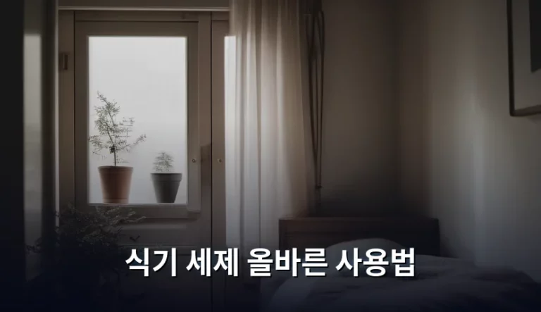 식기 세제 올바른 사용법, 가족의 건강을 지키는 깨끗한 설거지 가이드