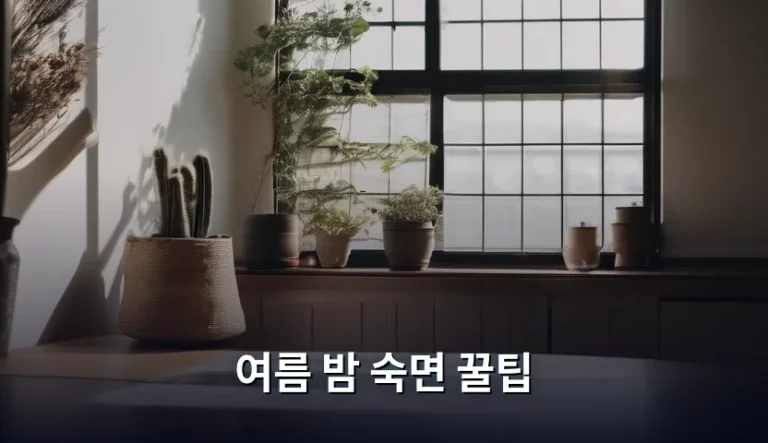 여름 밤 숙면 꿀팁 및 열대야 극복 방법