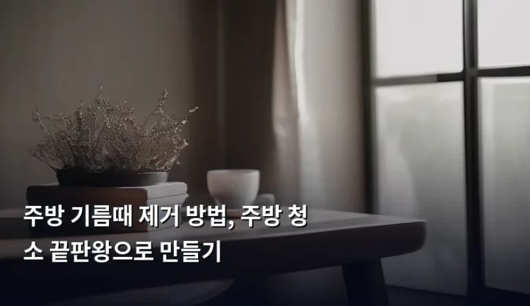 주방 기름때 제거 방법, 주방 청소 끝판왕으로 만들기