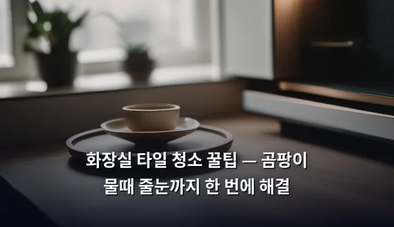 화장실 타일 청소 꿀팁 — 곰팡이 물때 줄눈까지 한 번에 해결
