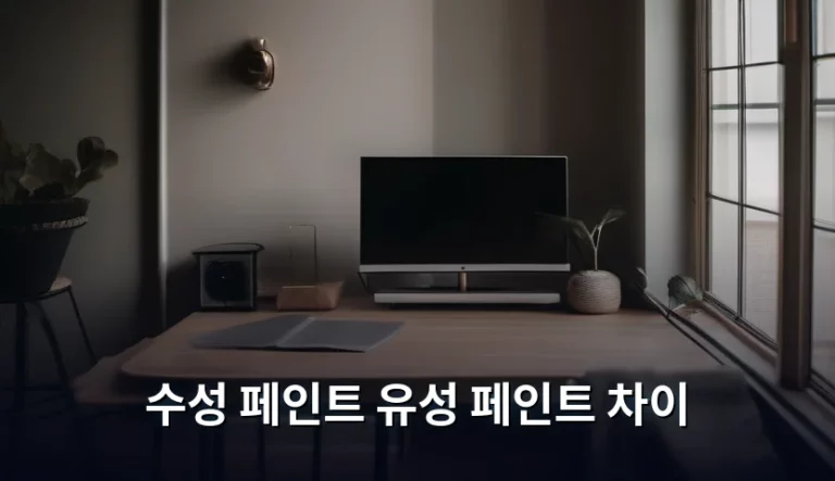 수성 페인트 유성 페인트 차이 비교 및 선택 가이드