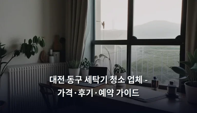 대전 동구 세탁기 청소 업체 – 가격·후기·예약 가이드