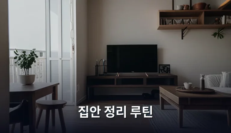 쾌적한 공간을 만드는 집안 정리 루틴 실천 가이드