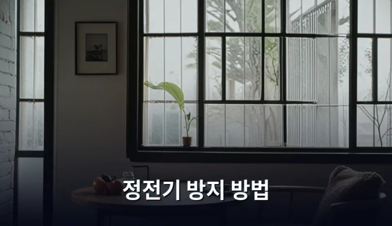 건조한 날씨에 탁월한 정전기 방지 방법과 실생활 팁