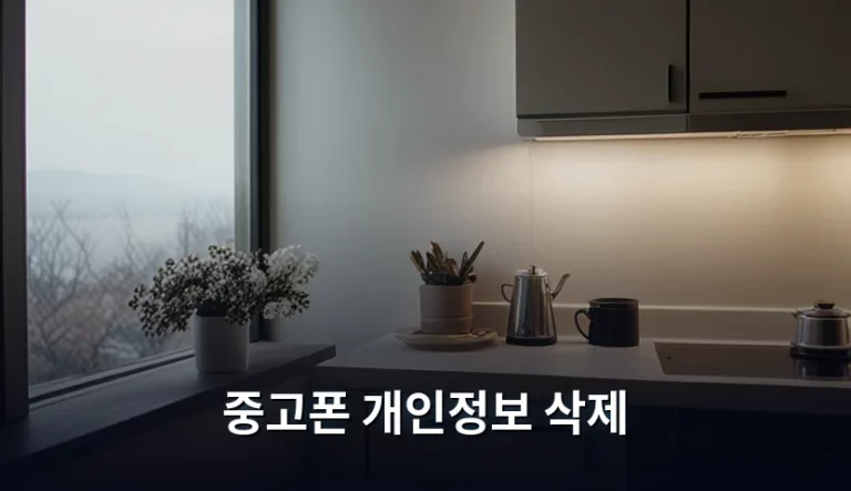 중고폰 개인정보 삭제 방법과 안전한 기기 초기화 가이드