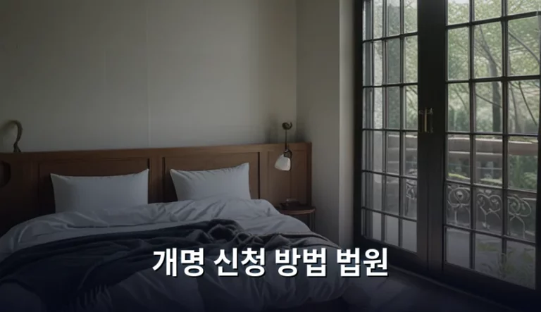 개명 신청 방법 법원 절차 및 서류 준비 가이드