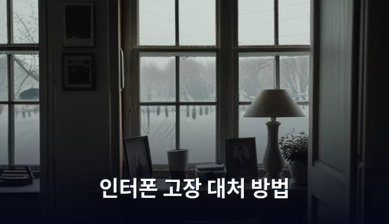 갑작스러운 인터폰 고장 증상별 대처 방법 정리