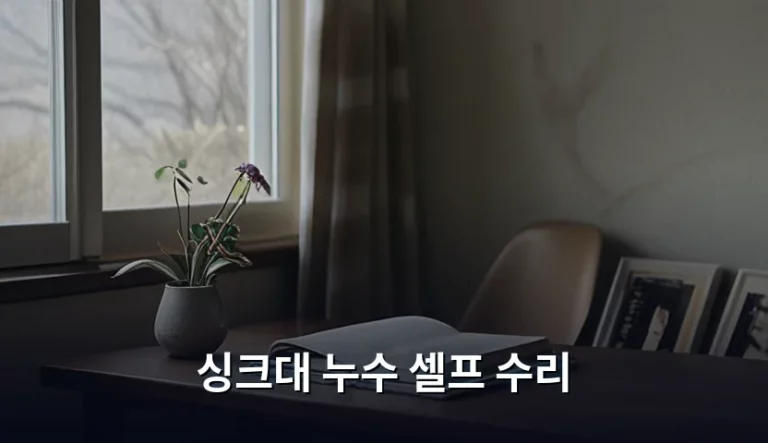 싱크대 누수 셀프 수리 방법과 부품 교체 가이드