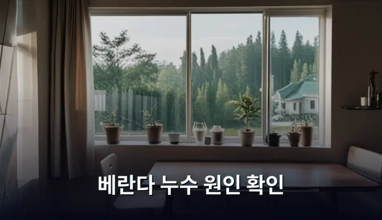 베란다 누수 원인 확인 방법과 해결 가이드