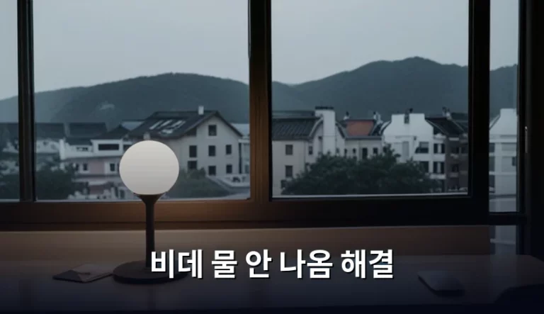 비데 물 안 나옴 해결 방법과 원인별 조치 가이드