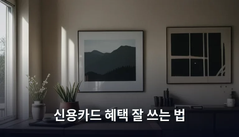 신용카드 혜택 잘 쓰는 법과 스마트한 소비 전략