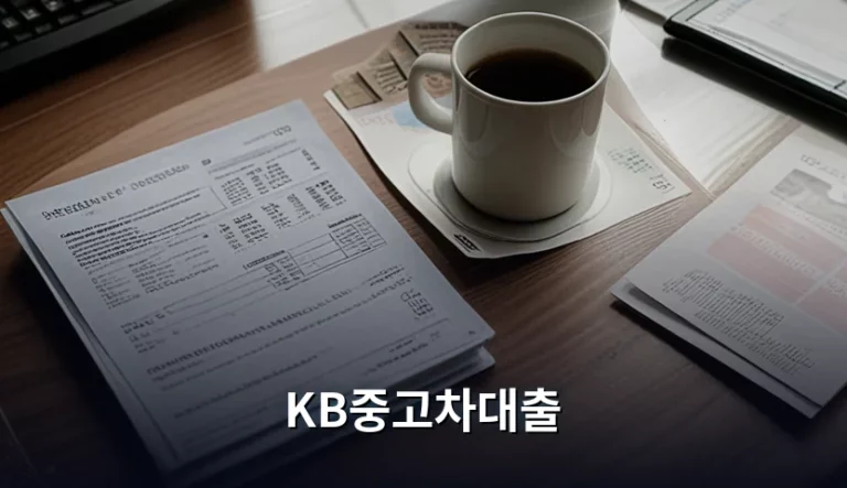 KB중고차대출 한도 금리 조건 및 이용 가이드