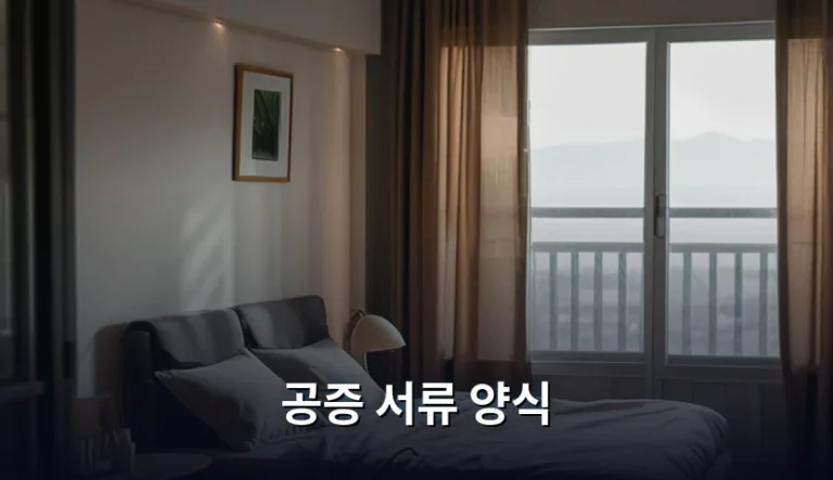 공증 서류 양식 작성법과 법적 효력 가이드