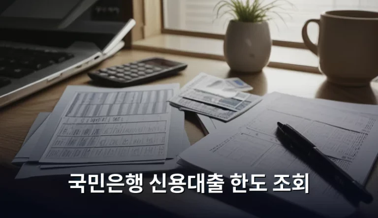 국민은행 신용대출 한도 조회 방법 및 한도 높이는 전략