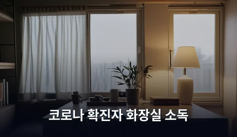코로나 확진자 화장실 소독 방법과 주의사항 가이드