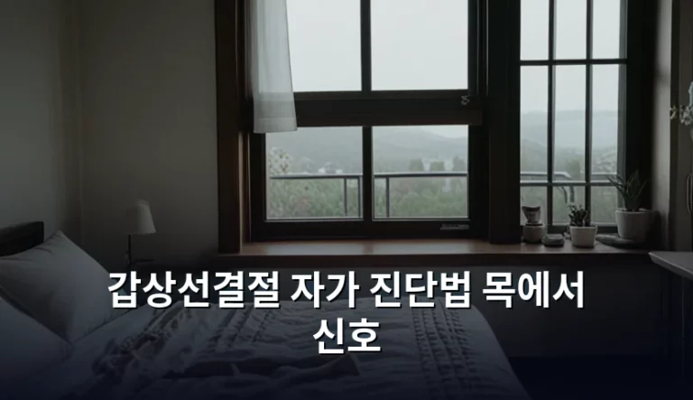 갑상선결절 자가 진단법 목에서 신호 느꼈을 때 확인 방법