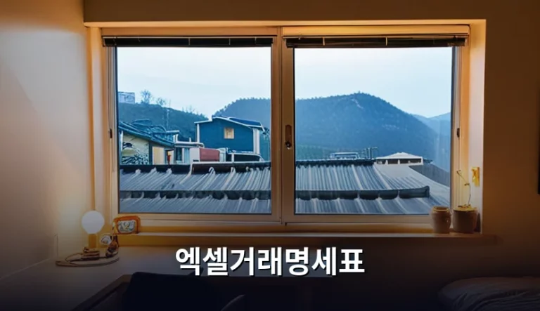 엑셀거래명세표 작성 방법과 법적 보관 기준 가이드