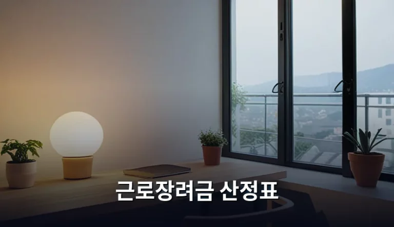 2026년 근로장려금 산정표 기준 및 가구별 수급액 가이드