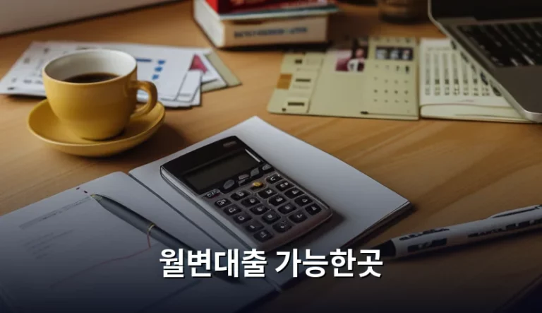 월변대출 가능한곳 및 상품별 조건 비교 가이드